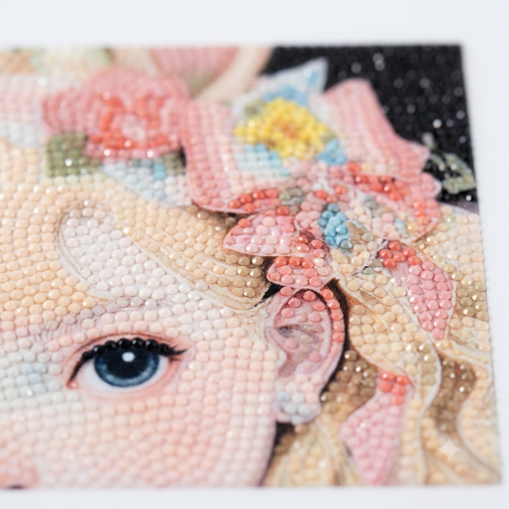 Girl Diamond Painting Set 30x40cm DIY Crystal Art Kit for Kids and Adults
