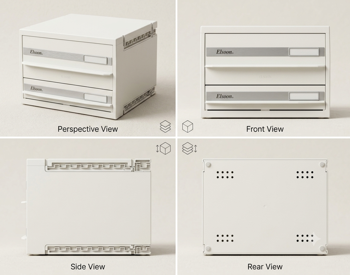 2 Drawer Multi Filing Cabinet | Lockable Office Storage Cabinet