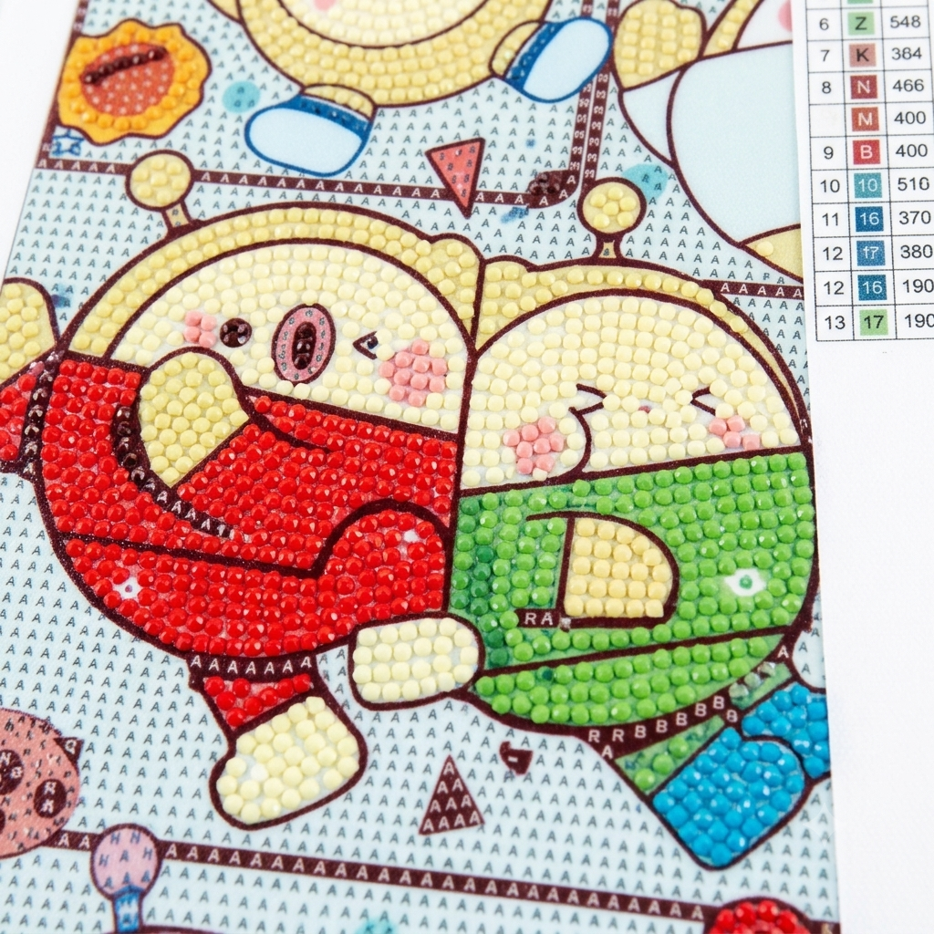 Egg Party Diamond Painting Set 30x40cm DIY Crystal Art Kit for Kids and Adults