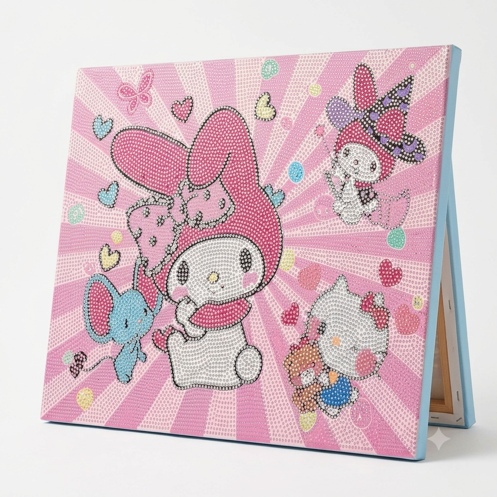 My Melody Diamond Painting Set 30x40cm DIY Sanrio Crystal Art Kit