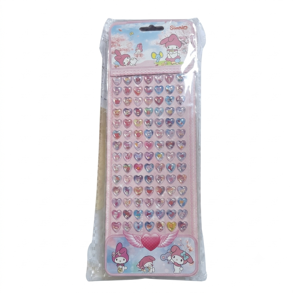 My Melody Heart 3D Puffy Stickers Sanrio Raised Decorative Stickers