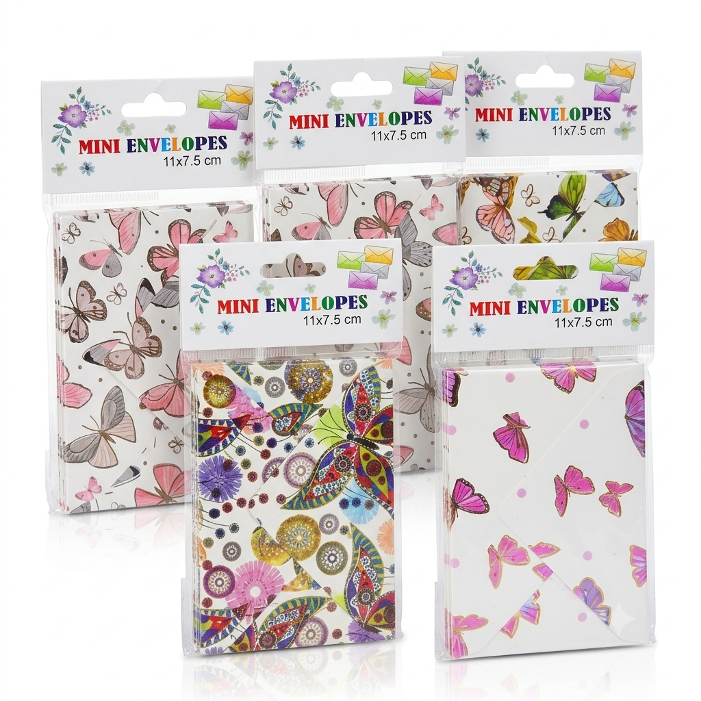 Mini Envelopes 11x7.5 cm 10 Pieces Assorted Designs 4
