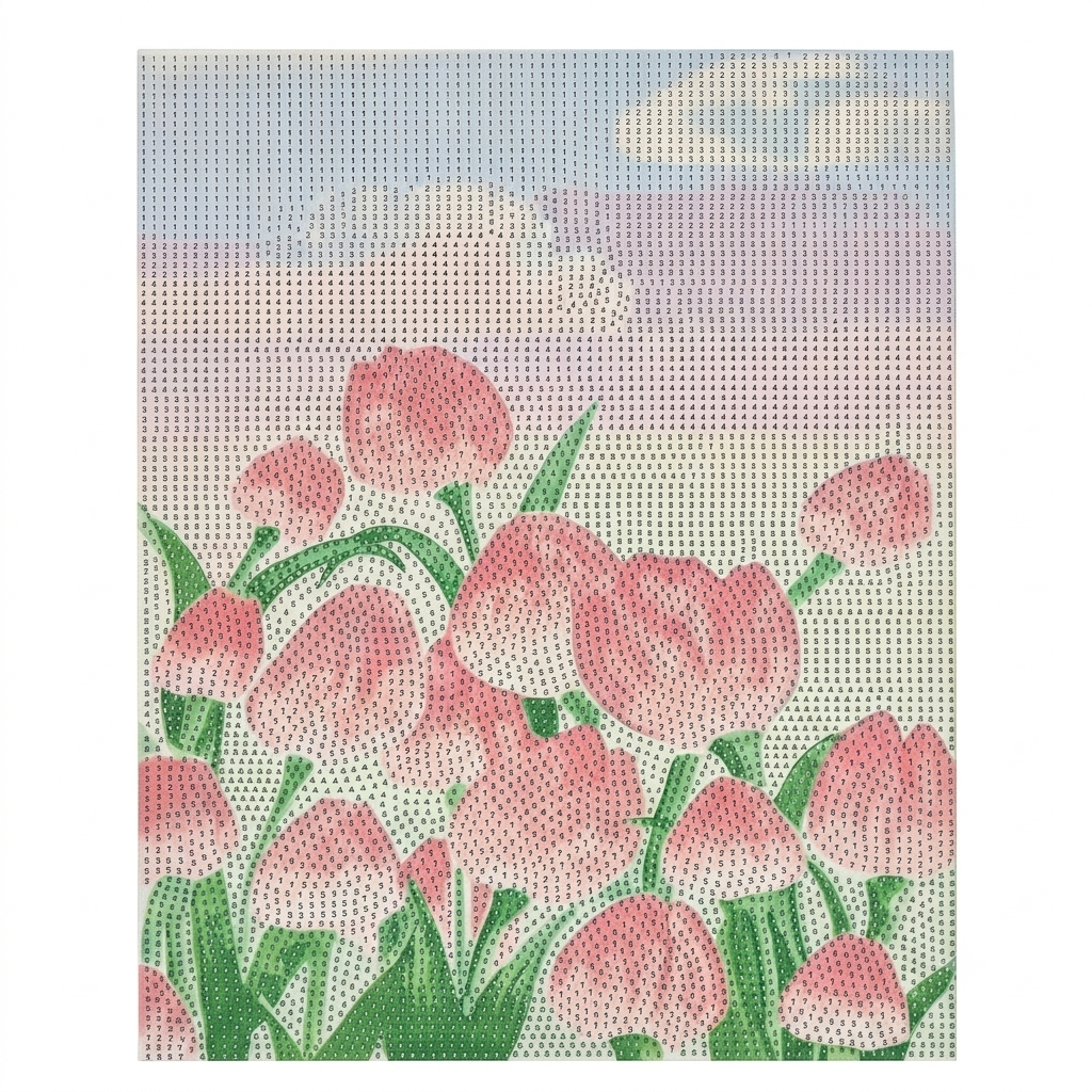 Roses Diamond Painting Set 30x40cm canvas with colorful gems for DIY floral crystal art