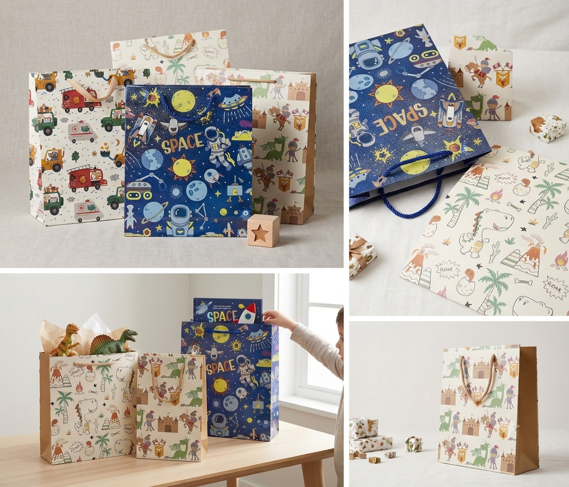 Gift Bag 18x23 cm Assorted Designs Sold as Single
