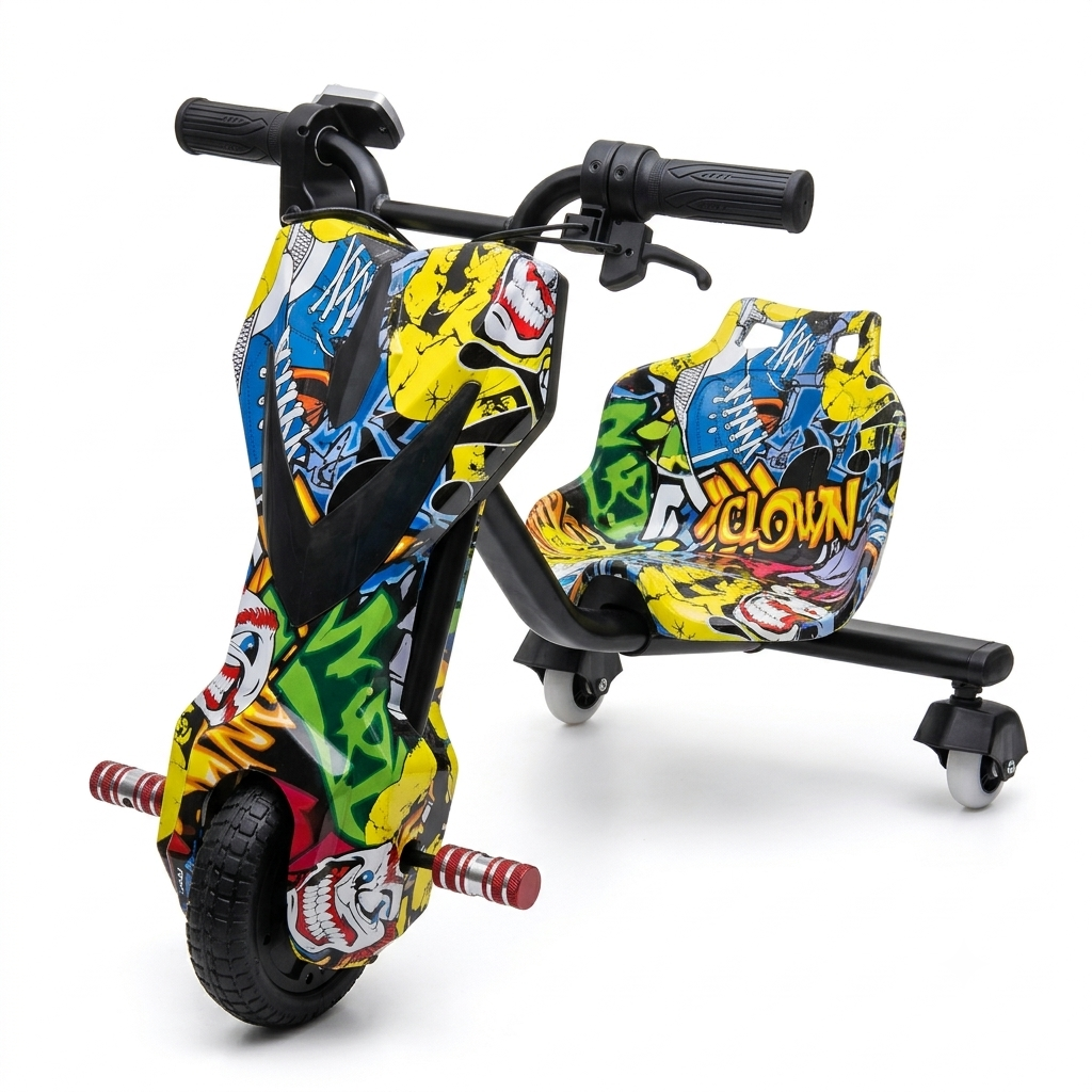 Crazy Color Mix 24V Slidewinder Drift Scooter with Bluetooth and LED Lights