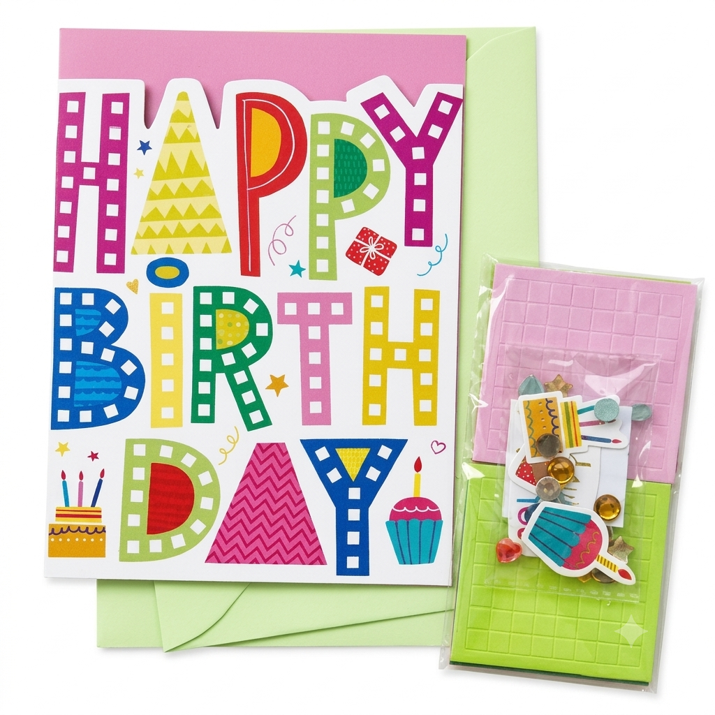 Happy Birthday DIY Greeting Card Make Your Own Craft Kit for Kids