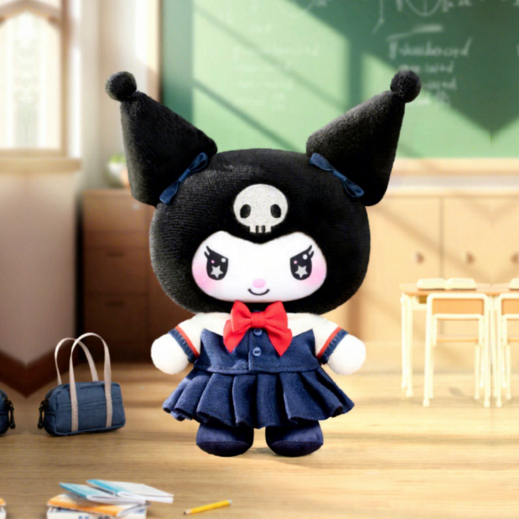Kuromi School Life Series Plush Pendant Blind Box – Sanrio Collectible (1 Random Plush)