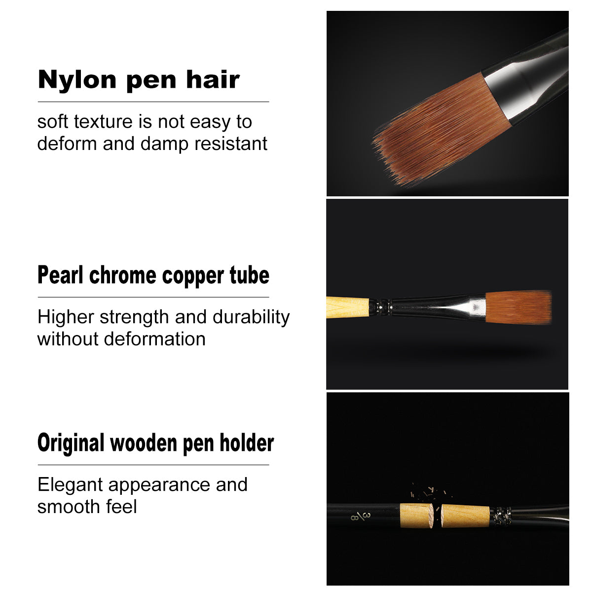 Giorgione 12-Piece Nylon Paint Brush Set with Assorted Tips & Sizes – Metal Box