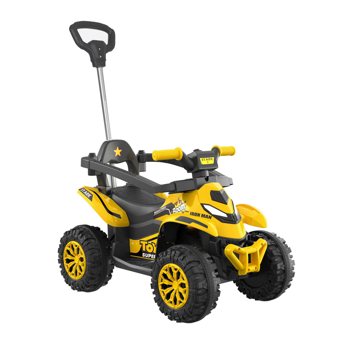 Baby Push Ride-On Car with Pedal for Kids – Yellow