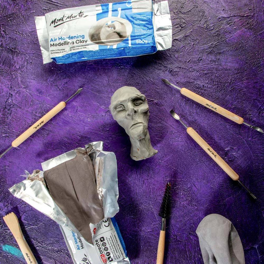 Mont Marte Air Hardening Modelling Clay - Grey 500G
