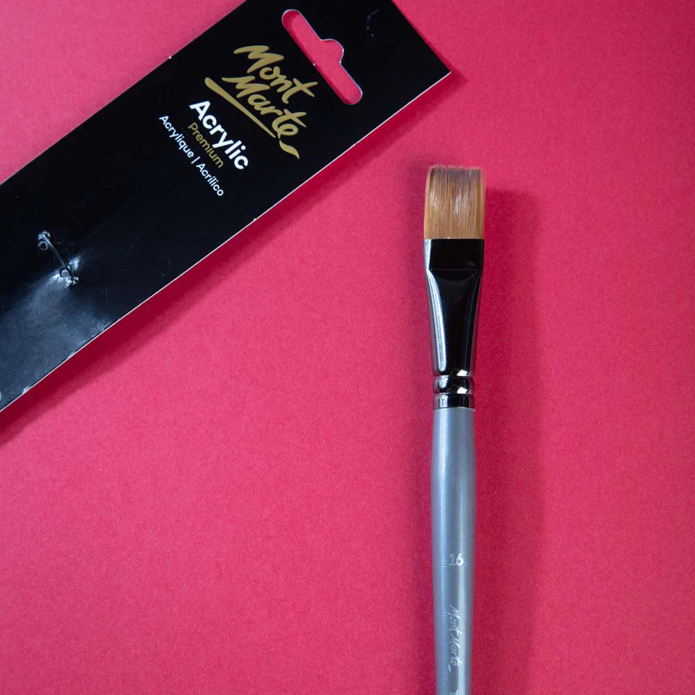 Mont Marte Mont Martee Artist Brush Taklon Bright Short 16