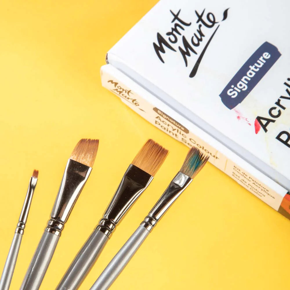 Mont Marte Mont Martee Artist Brush Taklon Bright Short 16