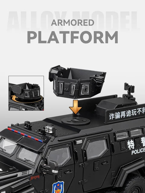 Sabertooth Armored Personnel Carrier Chinese Police Model 1:24 Scale (2 Assorted Colors, Sold As Single)