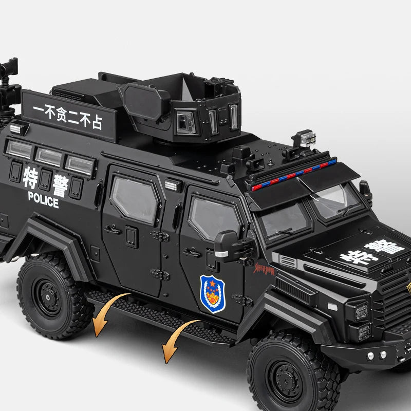 Sabertooth Armored Personnel Carrier Chinese Police Model 1:24 Scale (2 Assorted Colors, Sold As Single)