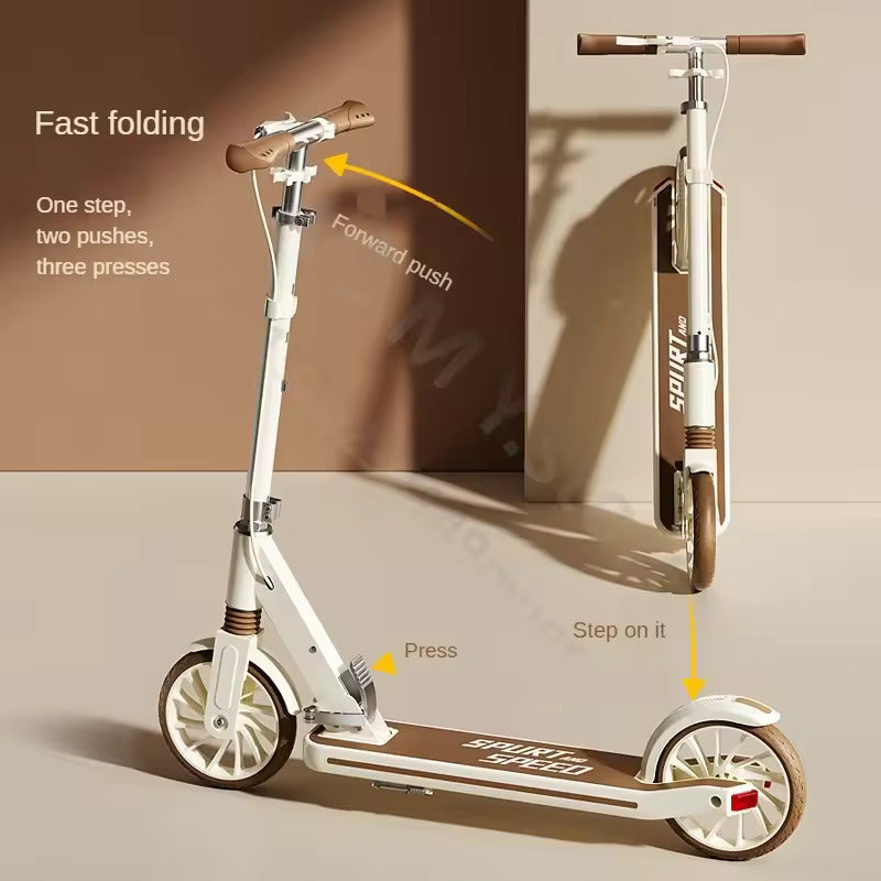 Foldable 2-Wheel Scooter for Kids & Adults – Ages 5–15 Years