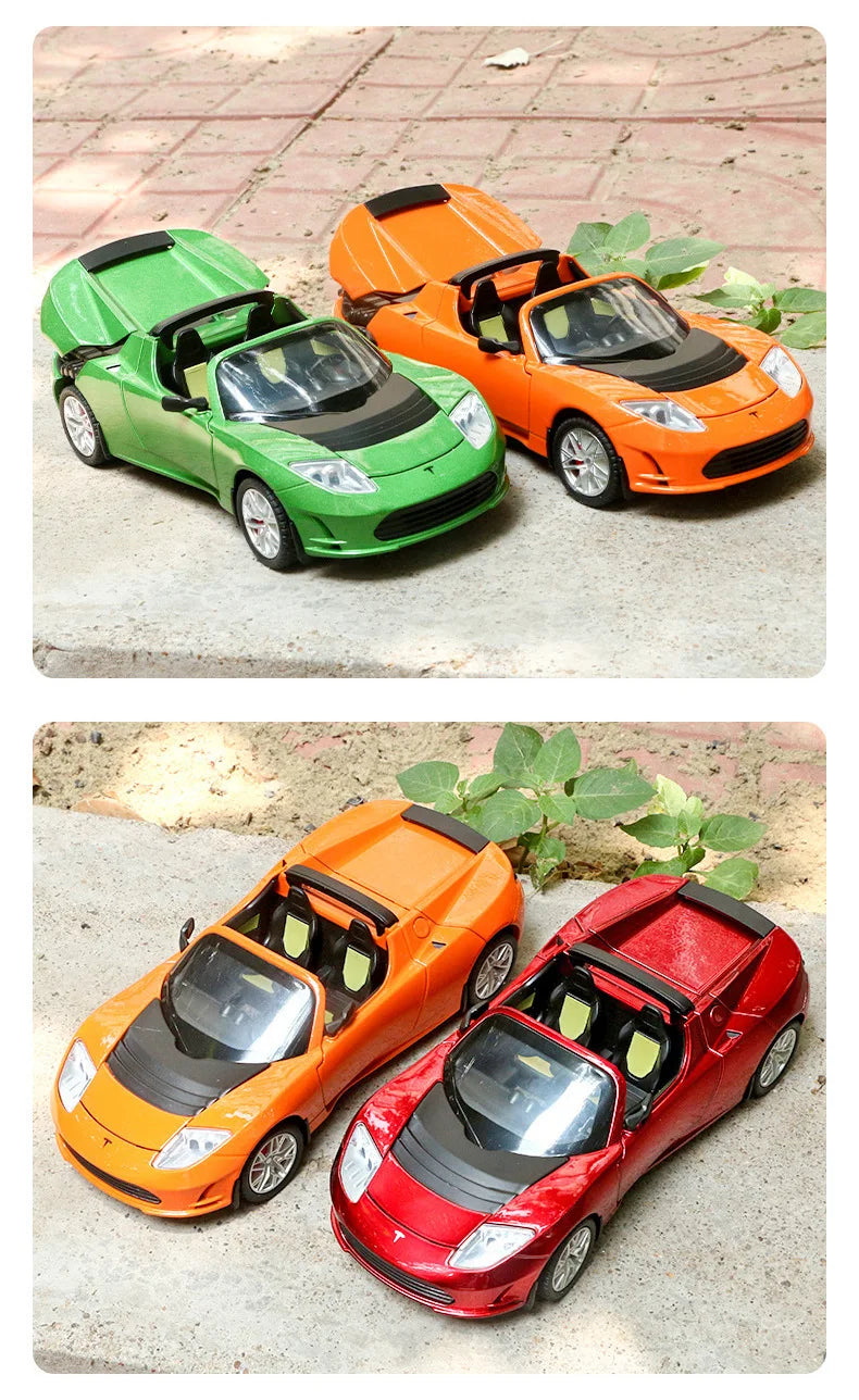 Tesla Roadster Model 1:24 Scale (3 Assorted Colors, Sold As Single)
