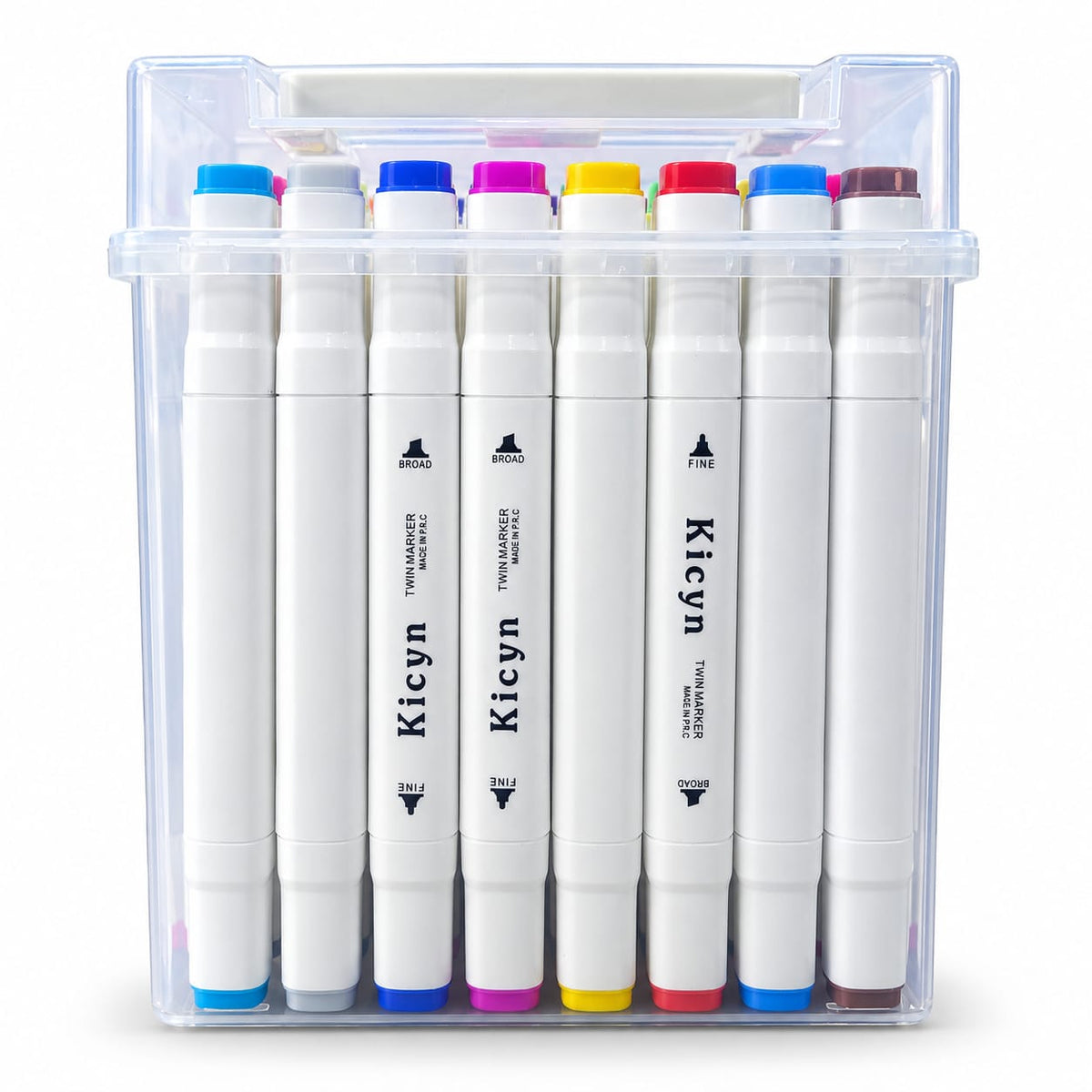 Twin Marker Pen 48 Pcs Set Dual Tip Markers for Adult Coloring and Art