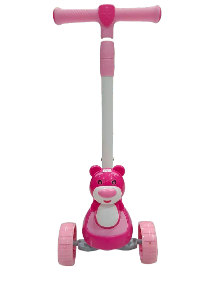 Adjustable Foldable Height Three-Wheel Kids' Scooter – Steel & Plastic Tricycle