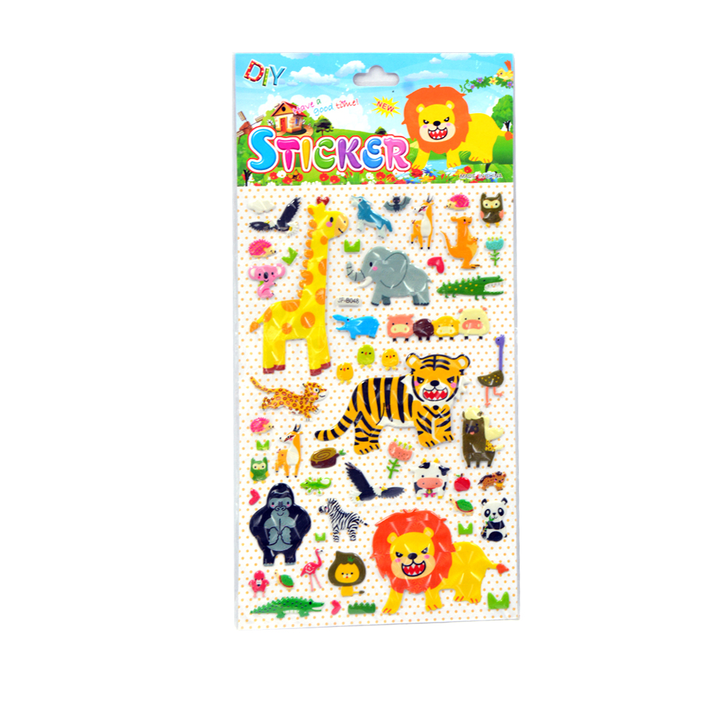 Wild Animals Puffy Stickers Jf B048