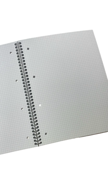 A4 Spiral Notebook – Squared, Card Cover – Metallic JO