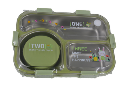 Nova Kids Stainless Steel Lunch Box (Assorted Designs, Sold as Single)