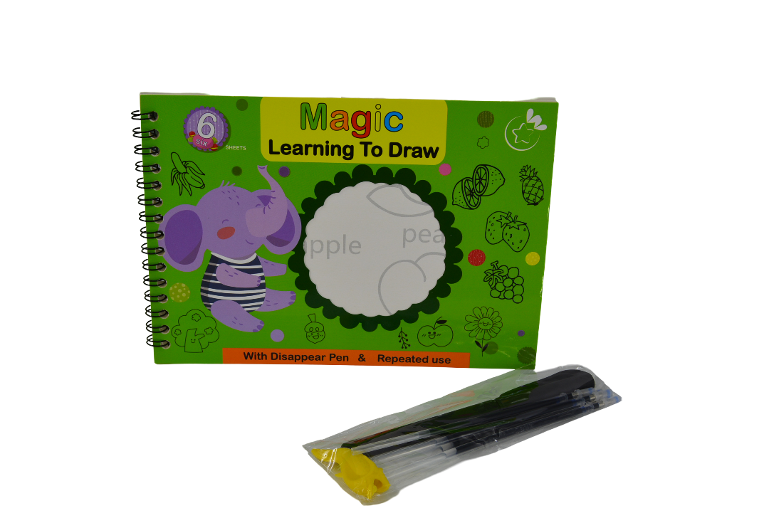 Magic Learning Book with Pen & Refill (Assorted Designs, Sold as Single)