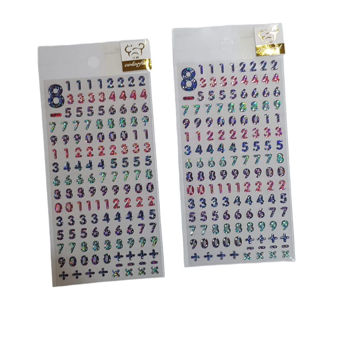 Glitter Resin Number Sticker