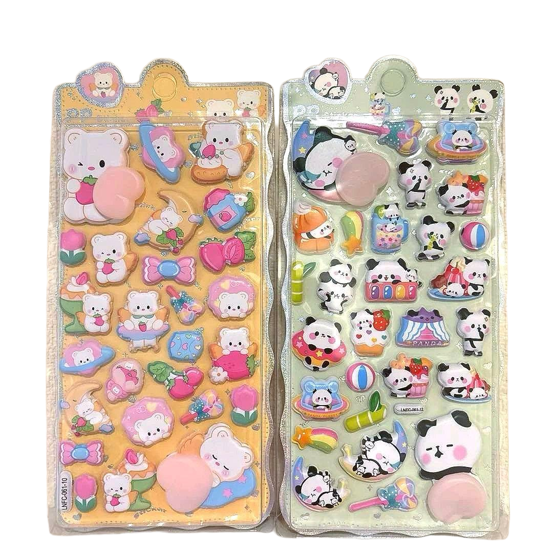 Bunny Puffy Stickers (Assorted designs, sold as single)