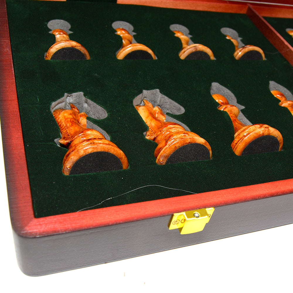 Premium Quality Wooden Chess Board Set With Marble Coins