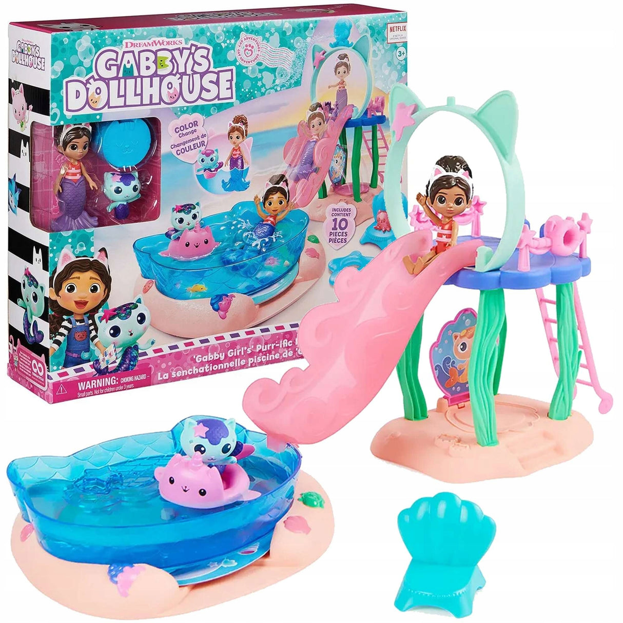 Links to Gabby’s Dollhouse Purr-ific Pool Playset by