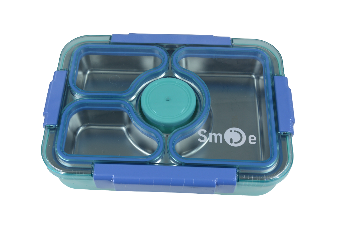 Smile Stainless Steel Lunch Box (Assorted Designs, Sold as Single)