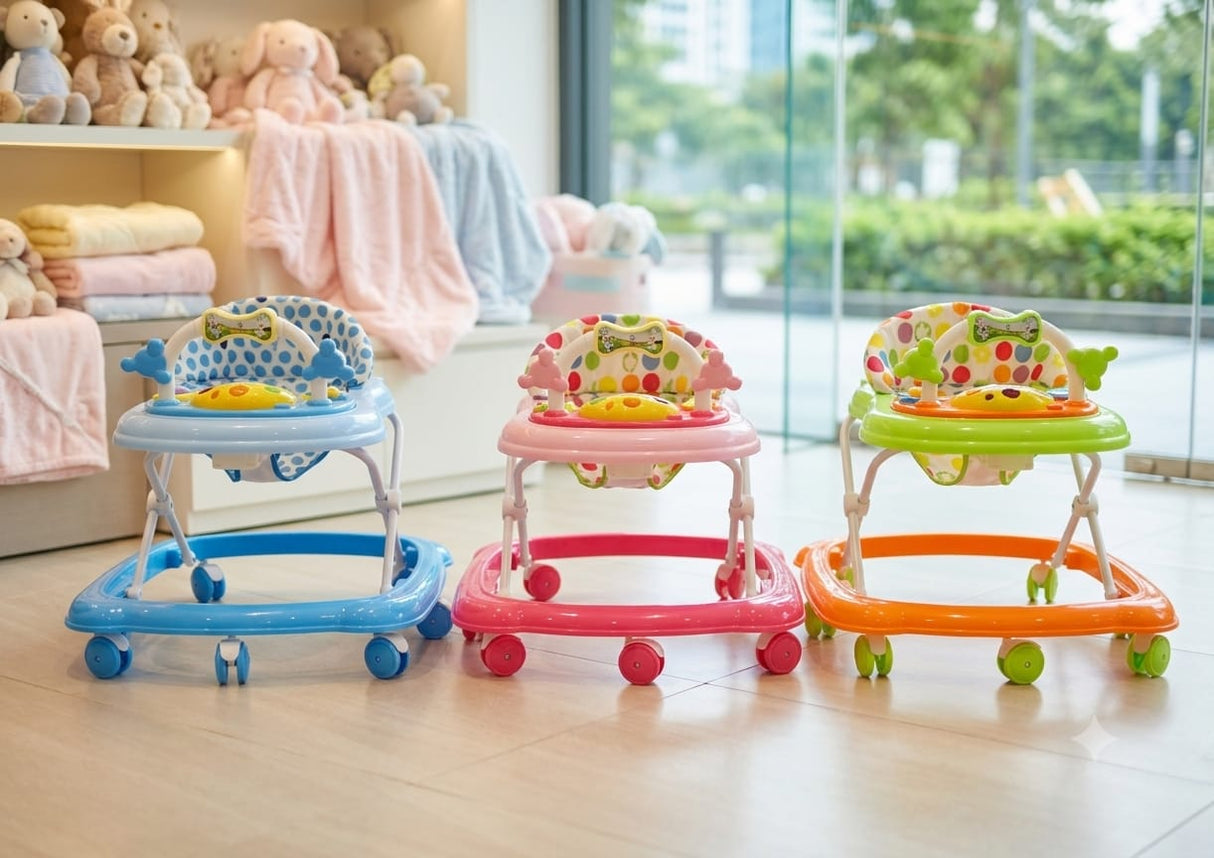 Children's Music Baby Stroller Walker with 7 Wheels | Interactive Learning Walker - product image