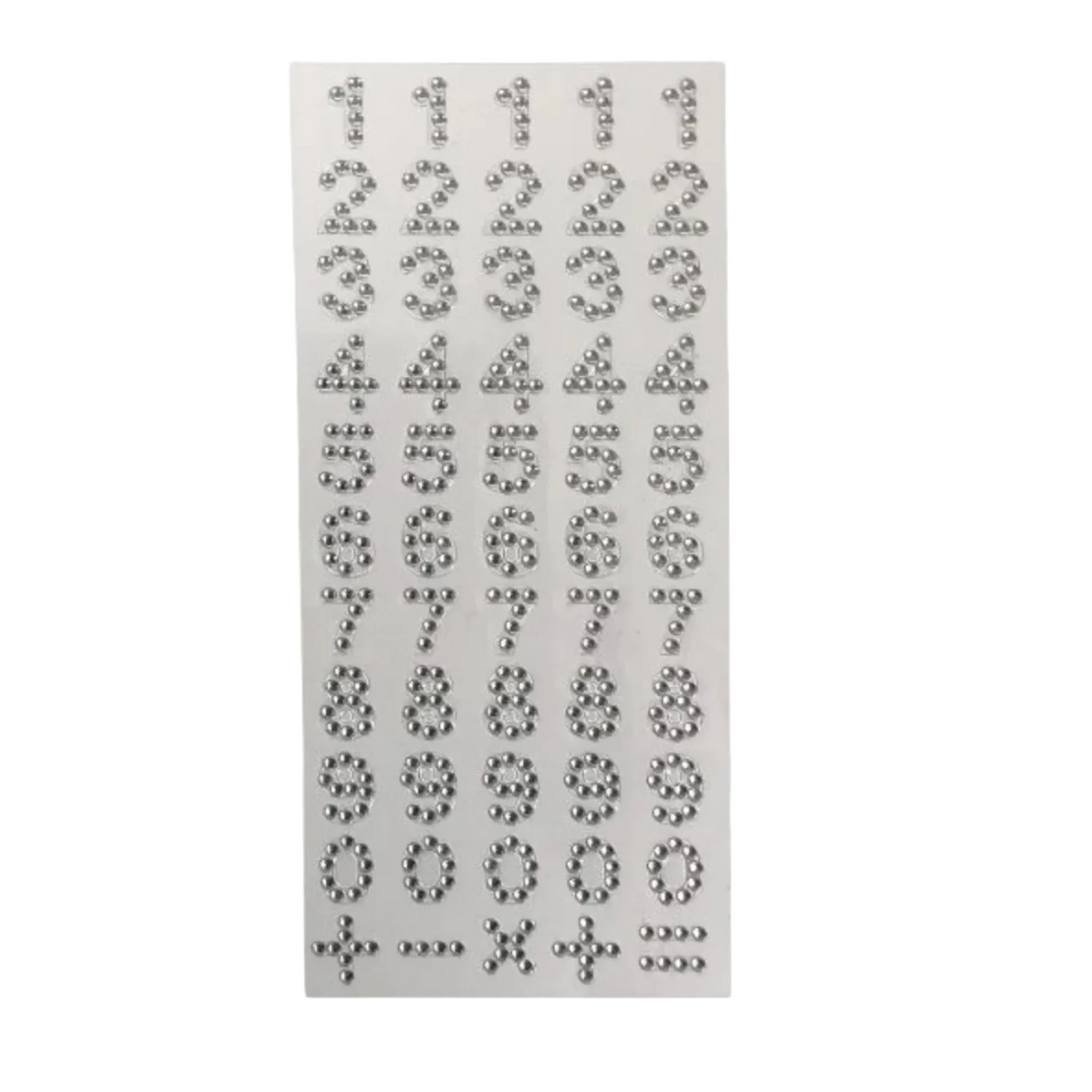 Number Crystal Rhinestone Stickers  Pack of 2