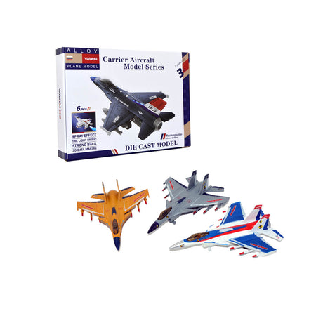 Links to CARRIER AIRCRAFT SPRAY WITH CHARGER DIECAST 3 ASSORTED (6)  by