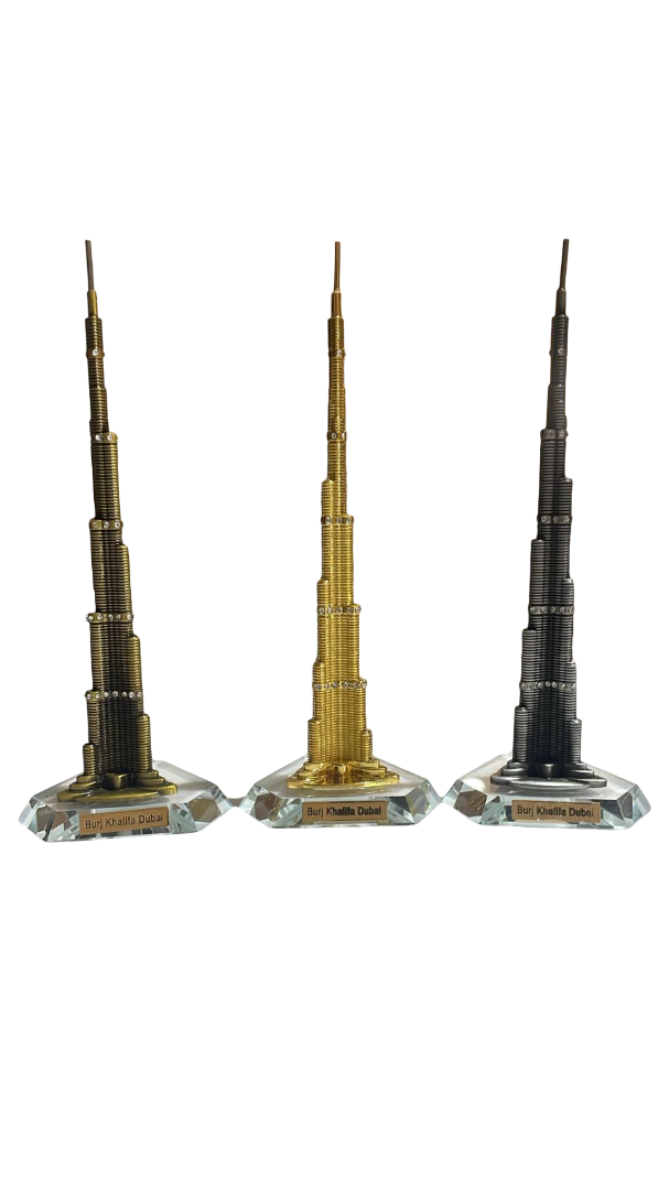 Burj Khalifa Metal Crystal Base (Assorted Designs, Sold Single)