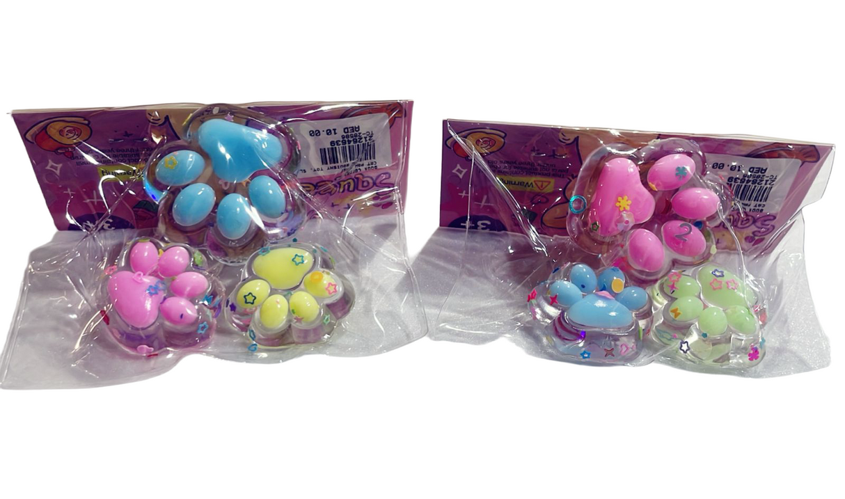 Cat Paw Squishy Toy, Slow Rising 3PCS