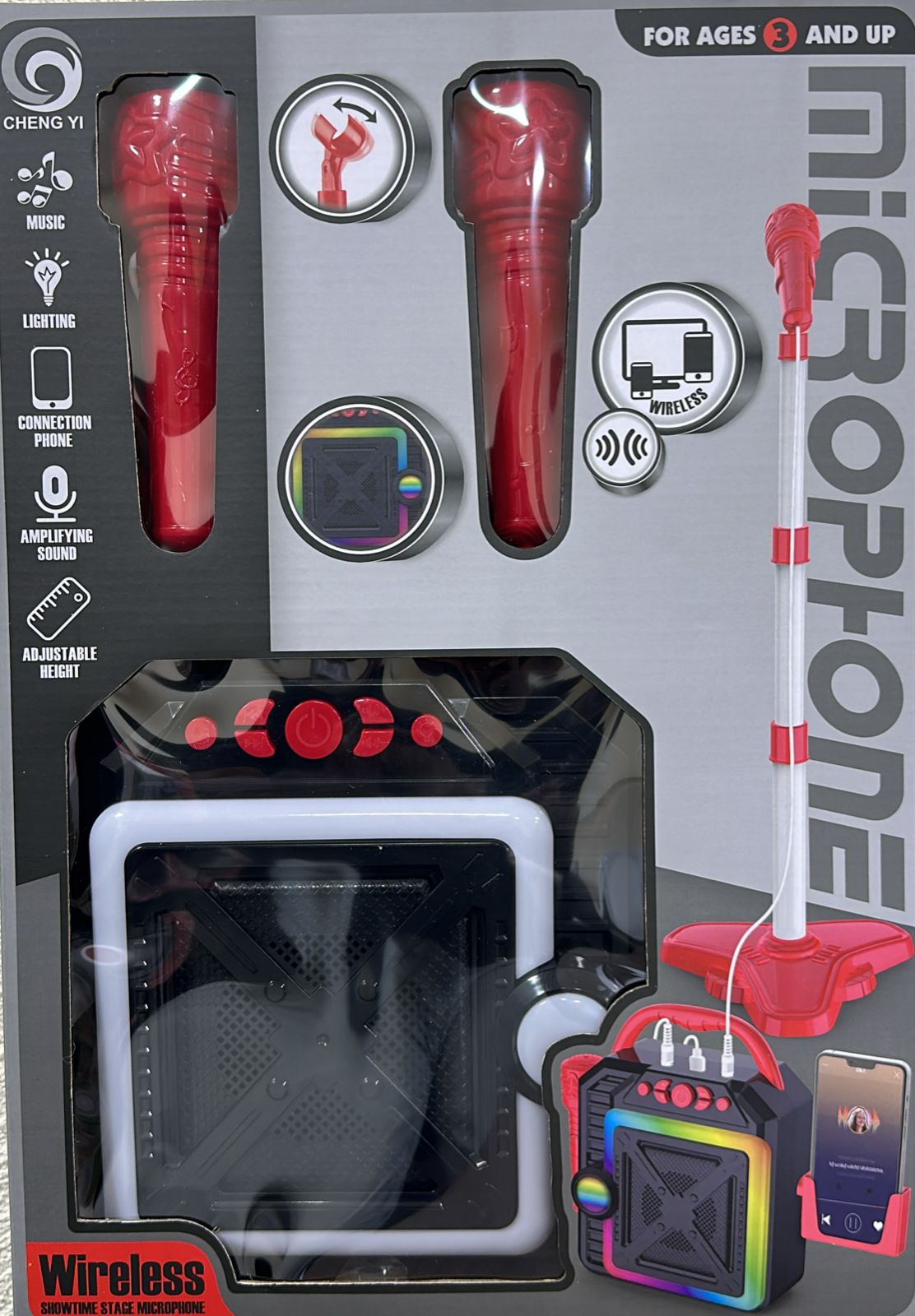 Wireless Showtime Stage Microphone and Speaker Set