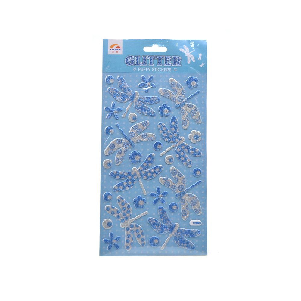 Butterfly Glitter Puffy Stickers A