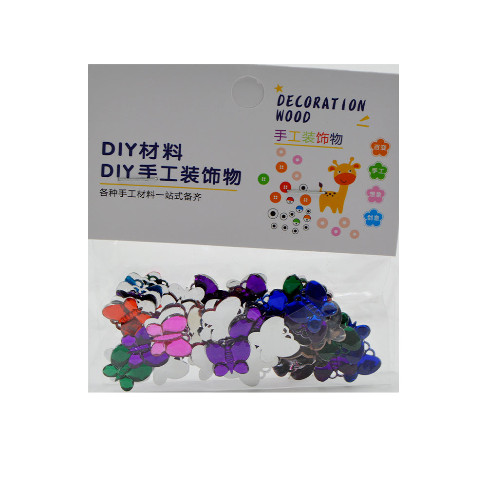 Acrylic Butterfly Flatback Rhinestone For Craft