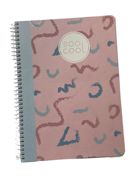 A5 Softcover Spiral Notebook – 80 Sheets, 90 GSM, Lined – Soocool Design