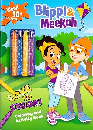 Blippi and Meekah Love to Color Activity Book