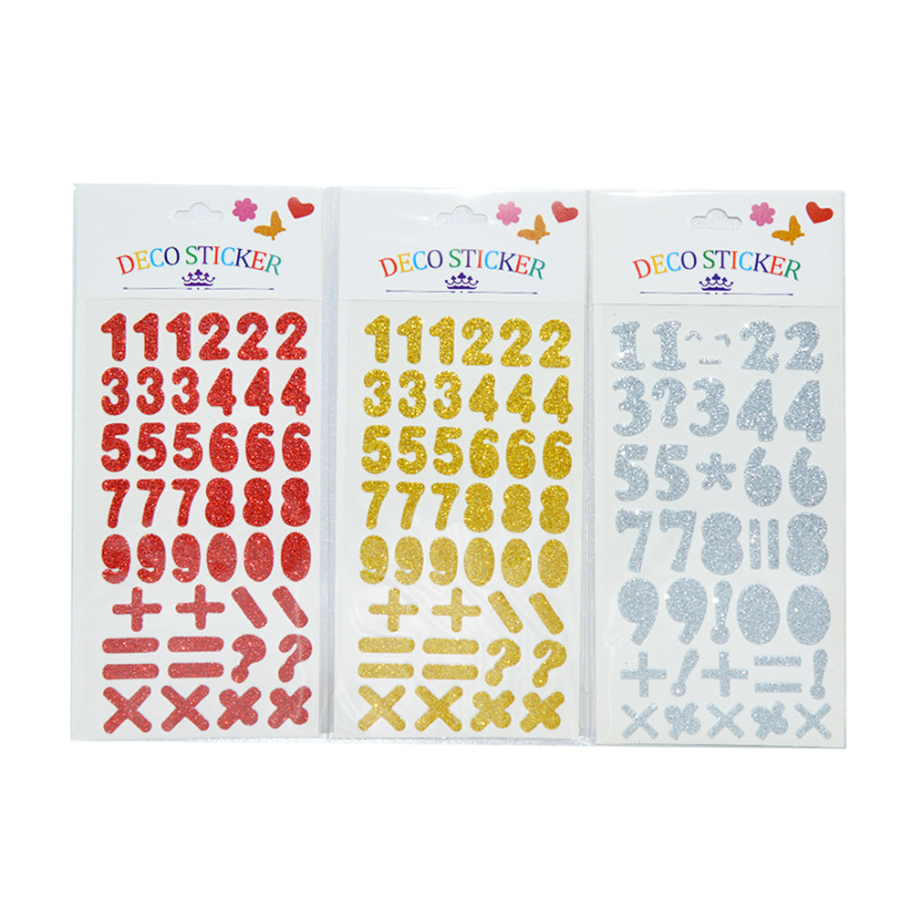 Glitter Puffy Sticker (Assorted, Sold As Single)