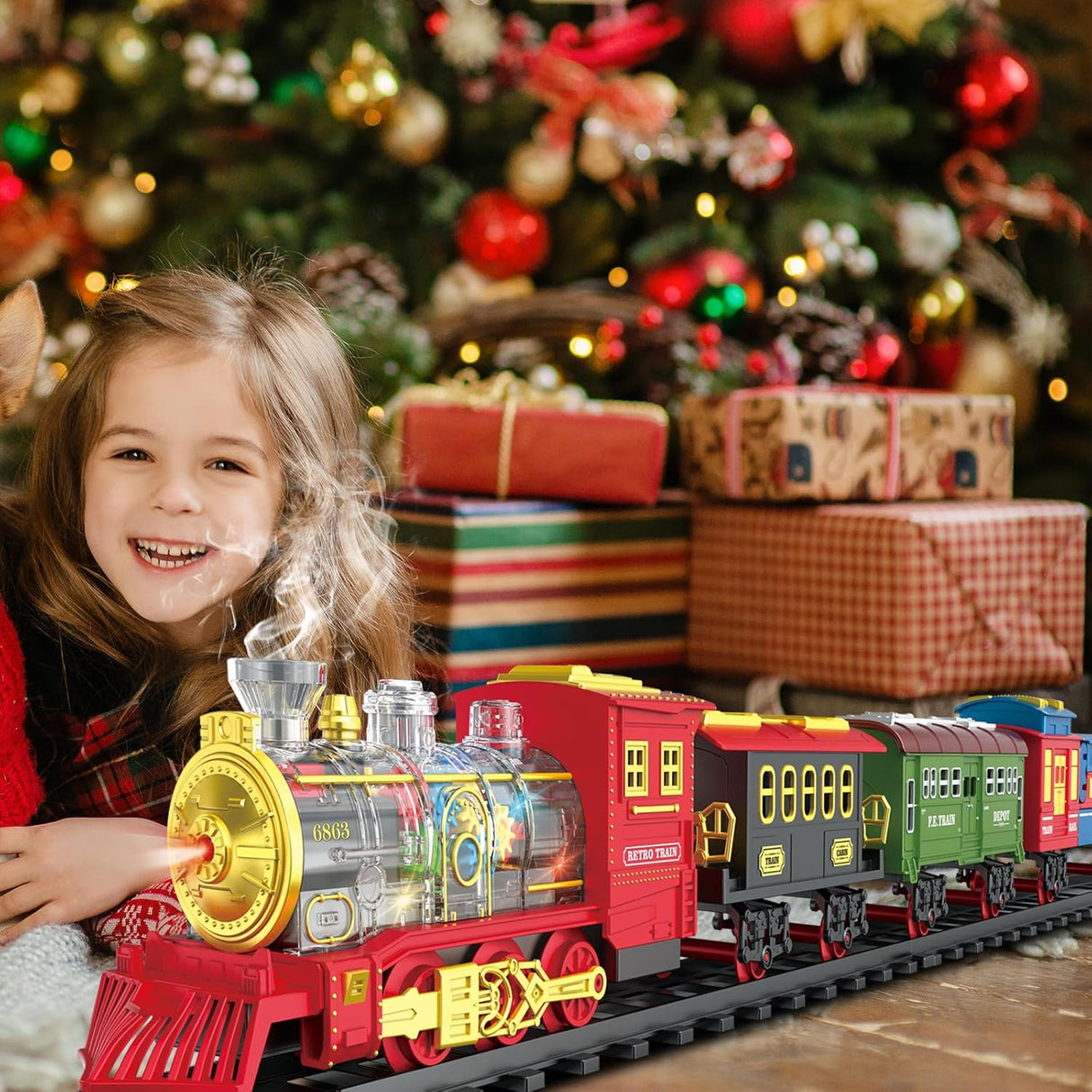 Electric Steam Train Model 23 Piece Set