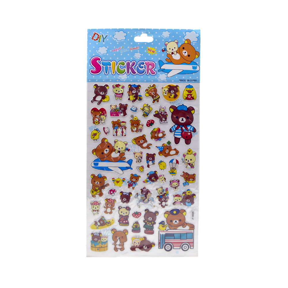 Teddy Bear Puffy Stickers Jf B026