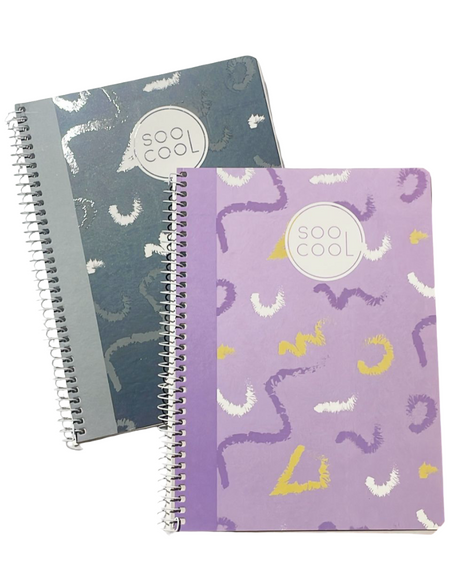 A5 Softcover Spiral Notebook – 80 Sheets, 90 GSM, Lined – Soocool Design