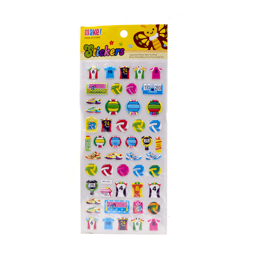 Puffy Stickers Sports Assorted
