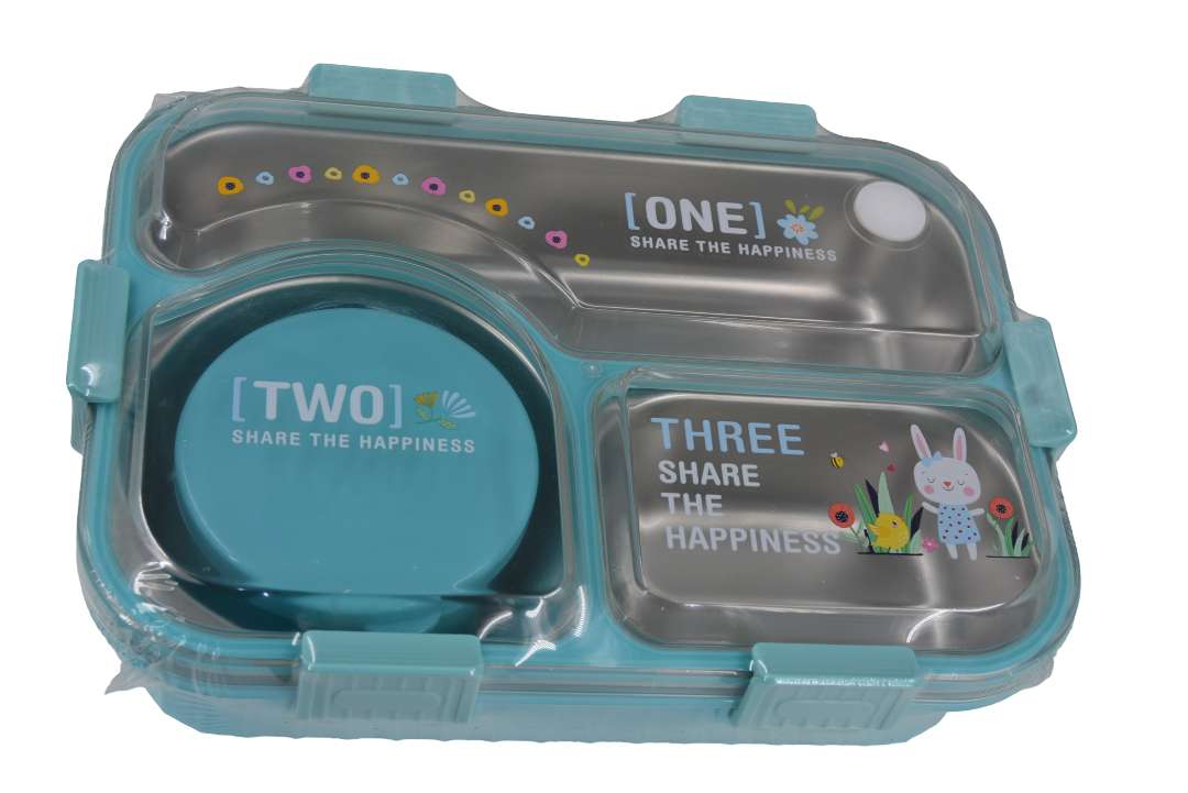 Nova Kids Stainless Steel Lunch Box (Assorted Designs, Sold as Single)