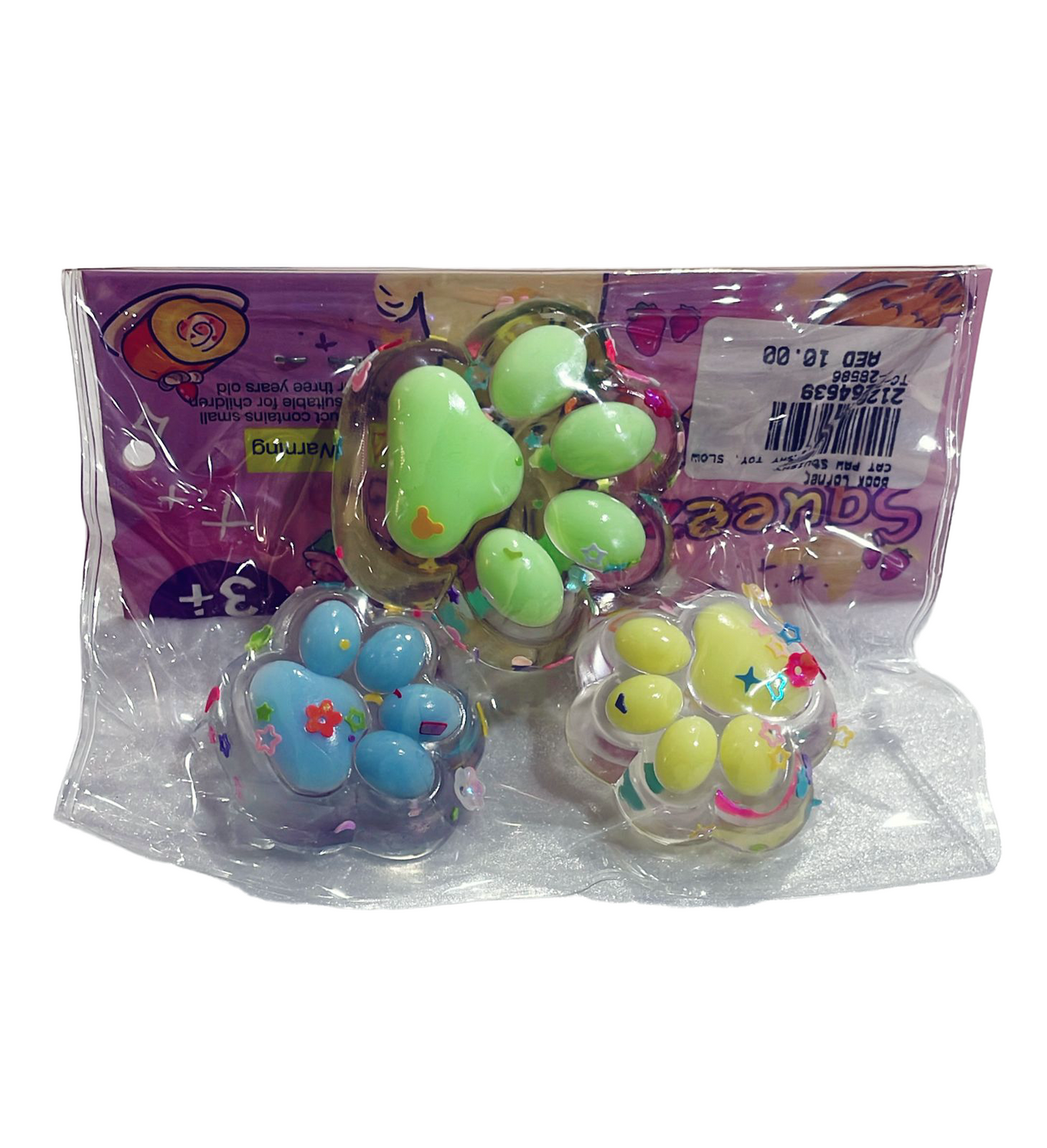 Cat Paw Squishy Toy, Slow Rising 3PCS