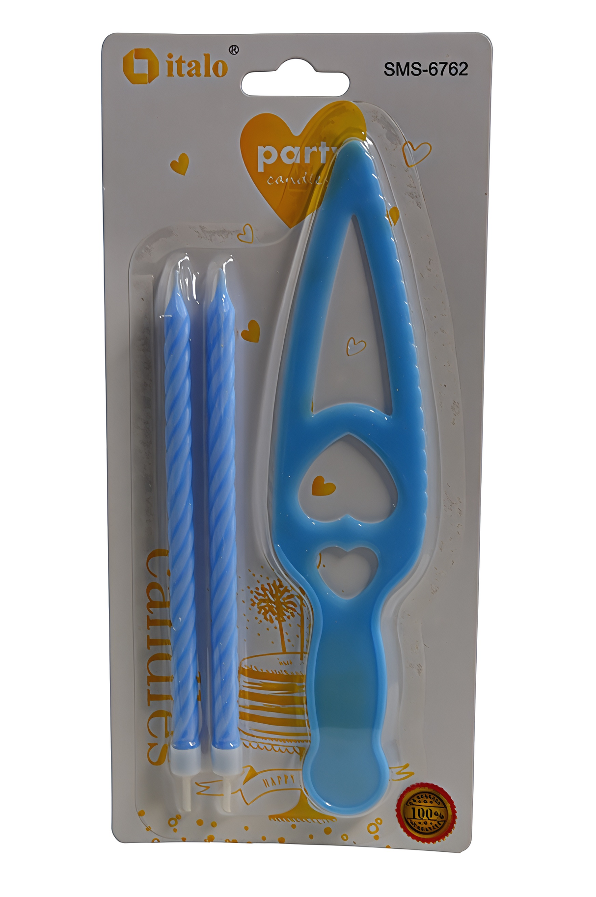 Birthday Candle with Cake Server (Assorted designs, sold as single)