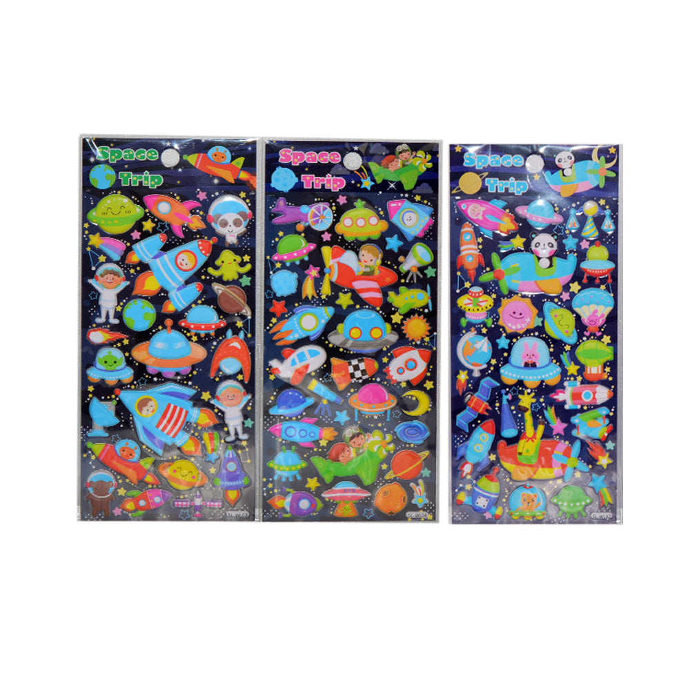 Space Trip Puffy Sticker Assorted 4